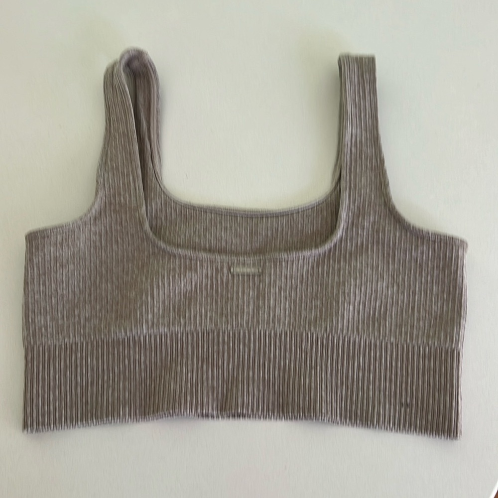 Lilias ribbed workout bra.